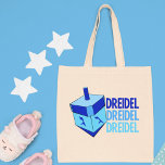 Blue Dreidel Tygkasse<br><div class="desc">Dreidel dreidel dreidel i tre olika blåskuggor med en blå dröm för Hanukkah.</div>