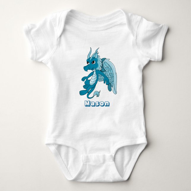 Blue Dron tecknad Infant Creeper Tee (Framsida)