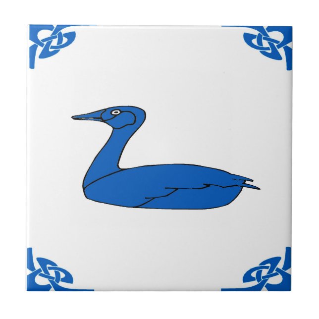 Blue Dutch Anka Kakelplatta (Framsidan)