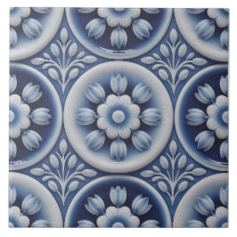 Blue Dutch Delft Pattern Kakelplatta