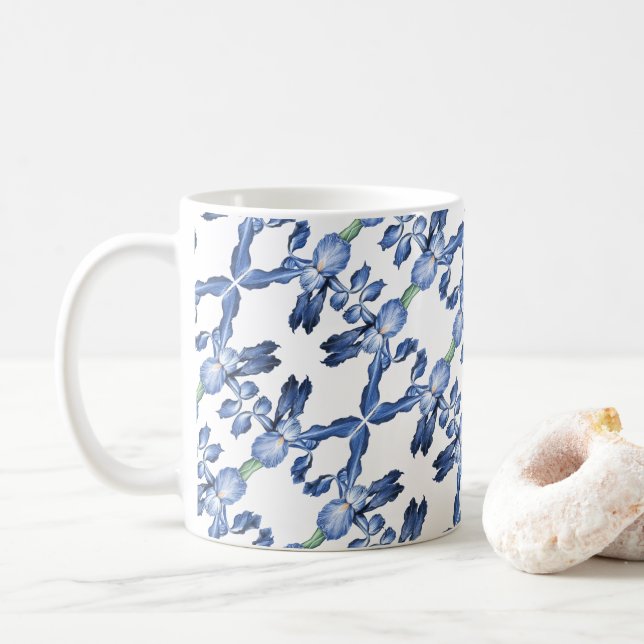 Blue Dutch Iris - Kaffemugg (Med munk)
