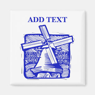 Blue Dutch Kvarn Magnet