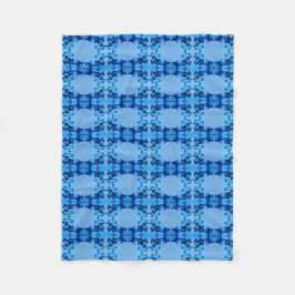 Blue Dye Heart Fleece Blanket