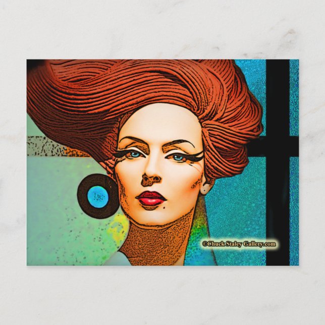 "Blue Earring" vykort (Framsida)