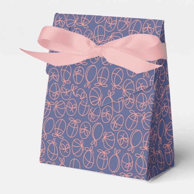 Blue Easter Egg Outline Gift Box – Spring Treat  Presentaskar (Framsidan Sidan)