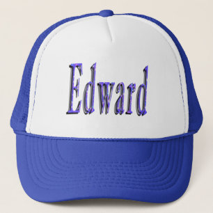 Blue Edward Namn Logotyp Truckerkeps