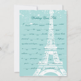 Blue Eiffel Torn Bröllop ger libs
