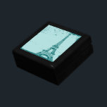 Blue Eiffel Torn Keepsakebox Smyckeskrin<br><div class="desc">Perfektens nyckelruta för brudgummen,  bröllopsfesten eller alla gäster. Lägg till text om du vill ha ett eget personligt meddelande och/eller foto. Underbar för tillfällen,  bröllop,  födelsedagar,  årsdagar och annat. Perfekt för alla som kärlek Paris,  Frankrike.</div>
