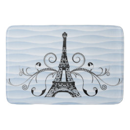Blue Eiffel Towel Flourish Bath Mat Badrumsmatta