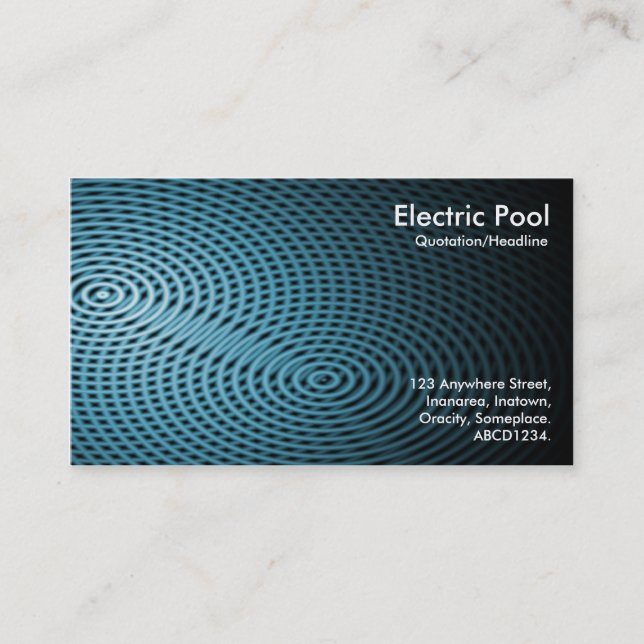 Blue Electric Bassäng 03 Visitkort (Framsida)