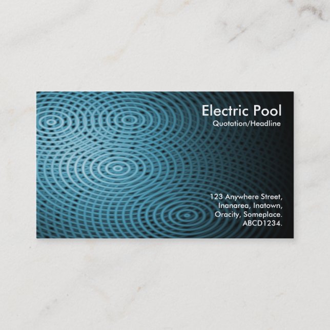 Blue Electric Bassäng 06 Visitkort (Framsida)