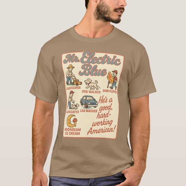 Blue Electric Funny American Boone Heart Women T Shirt (Framsida)