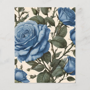 Blue Elegance: Vintage Provincial Ro i Bloom Flygblad