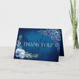 Blue Elegant floral summer wedding Tack Kort