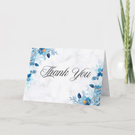 Blue Elegant flower summer wedding Tack Kort