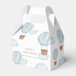 Blue Elegant Luftballong Cloud Boy Baby Shower Presentaskar