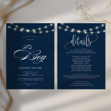 Blue Elegant Minimalist det är Boy Baby Shower
