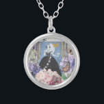 Blue Elegant Woman Blommigt Finare Gown Silverpläterat Halsband<br><div class="desc">En rik av Viktoriansk tidsålder,  ett kollage som omfattar mode-illustrationen av George Barbier från 1920-talet,  och som samlades med Victorian bilder inklusive blommor,  fjärilar,  Eiffel Torn och en William Morris-bakgrund.</div>