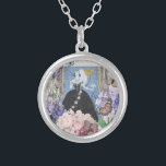 Blue Elegant Woman Blommigt Finare Gown Silverpläterat Halsband<br><div class="desc">En rik av Viktoriansk tidsålder,  ett kollage som omfattar mode-illustrationen av George Barbier från 1920-talet,  och som samlades med Victorian bilder inklusive blommor,  fjärilar,  Eiffel Torn och en William Morris-bakgrund.</div>