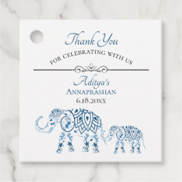 Blue Elephant Annaprashan | Första Riset Gåvor Etiketter