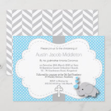 Blue - Elephant 🐘 Baby Photo - Christening