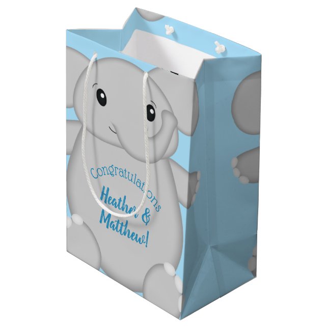 Blue Elephant Baby Shower (Baksidan Vinklad)