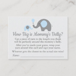 Blue Elephant Baby Shower How Big is Mamma Belly