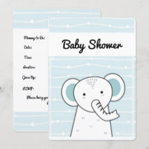 Blue Elephant Baby Shower
