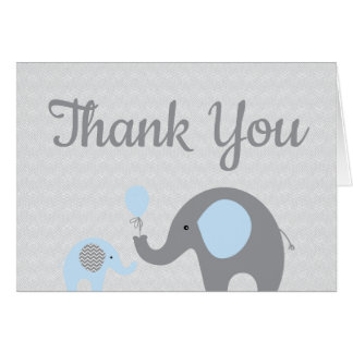 Blue Elephant Baby Shower Tack för att ditt kort ä