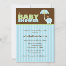 Blue Elephant Boy Baby Shower