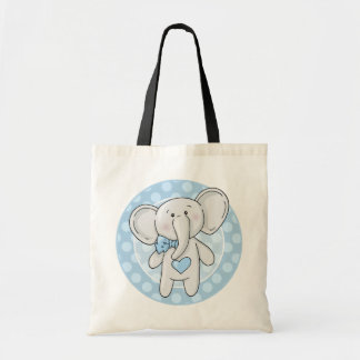 Blue Elephant - Cute Baby Småbarn Child Tygkasse