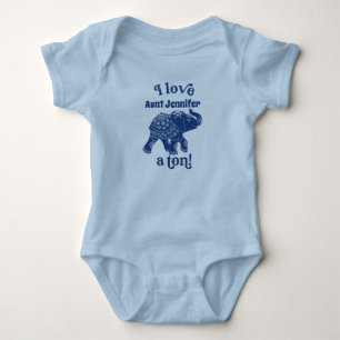 Blue Elephant I Kärlek Namn a Ton Personlig T Shirt