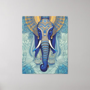 Blue Elephant Kanvastryck