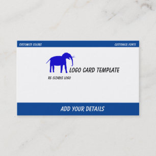 Blue Elephant Logotyp Visitkort