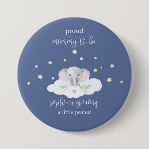 Blue Elephant Mamma to be Baby Shower Knapp