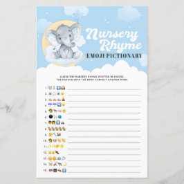 Blue Elephant Nursery Rhyme Emoji Pictionary Game