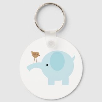 Blue Elephant Nyckelring