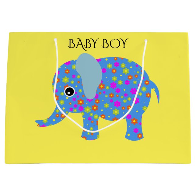 BLUE ELEPHANT pojke stor presentväska. (Framsidan)