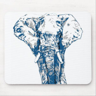 Blue Elephant - Pop Art Stil & Posterized Musmatta