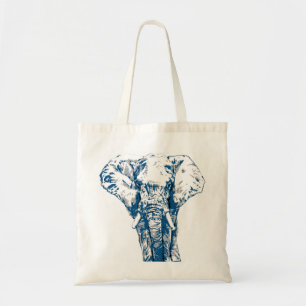 Blue Elephant - Pop Art Stil & Posterized Tygkasse