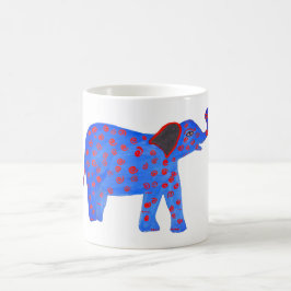 Blue Elephant Teckning Classic Mugg