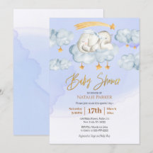 Blue Elephant Twinkle Little Star Boy Shower