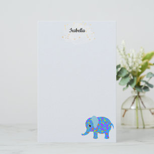 Blue Elephants Brevpapper