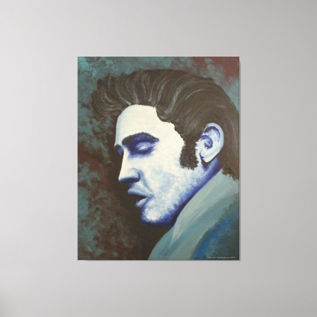 "Blue Elvis", by David C Brannon Canvastryck (Framsida)