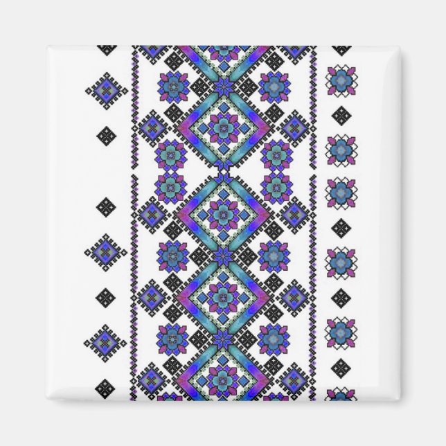 Blue Embroidery Magnet (Framsidan)