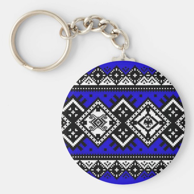 Blue Embroidery Nyckelring (Framsidan)