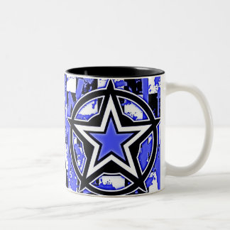 Blue Emo Star Coffee Mugg