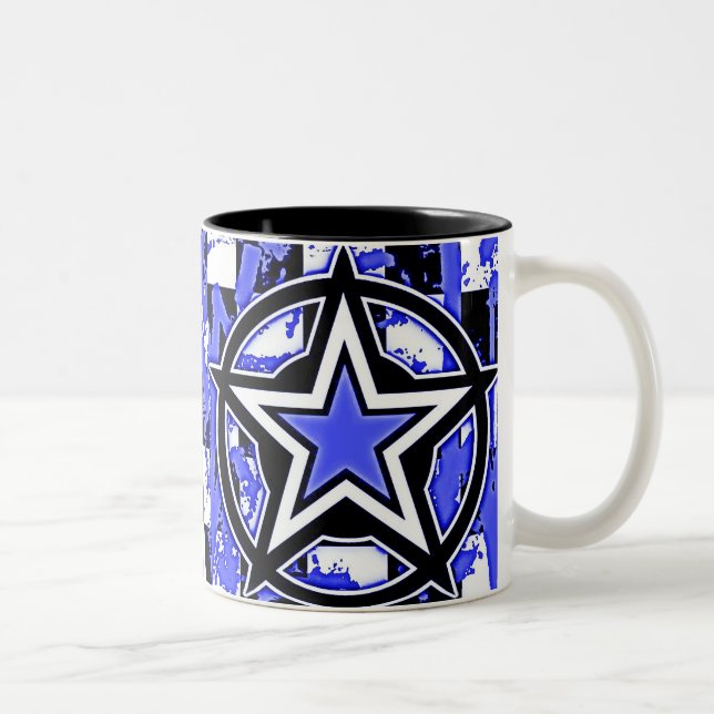 Blue Emo Star Coffee Mugg (Höger)