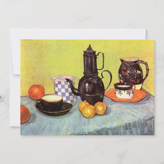 Blue Enamel Coffepot av Vincent van Gogh (Framsida)