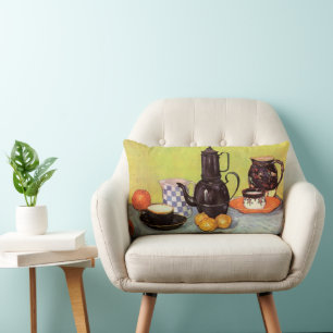 Blue Enamel Coffepot av Vincent van Gogh Lumbarkudde